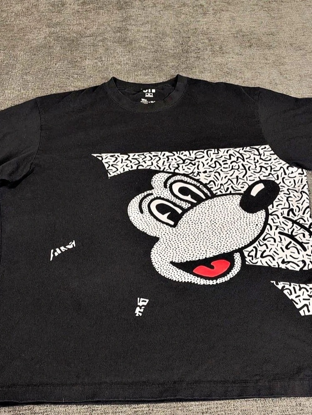 Uniqlo Mickey Mouse x Keith Haring UT Graphic T-Shirt Black & White XL Disney